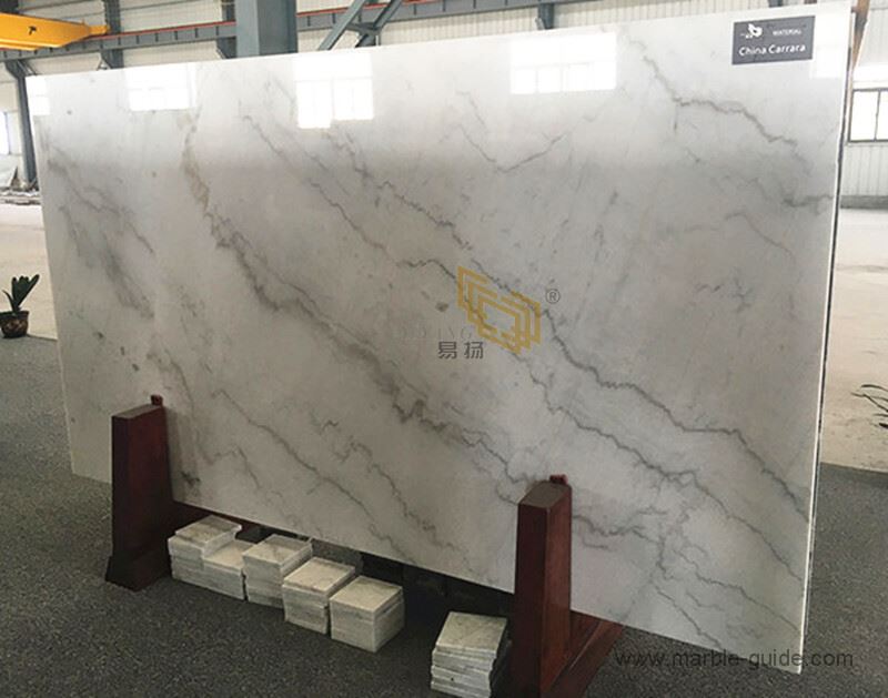 China carrara white marble slab polished