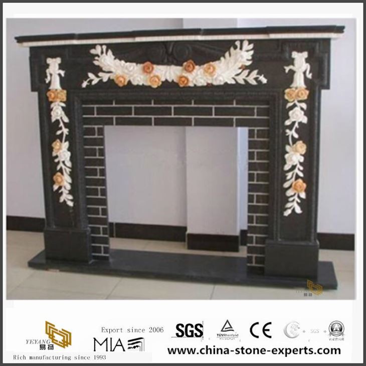 اوپن جدید پھول ہاتھ سے تیار ماربل کی چمنی ڈیزائن