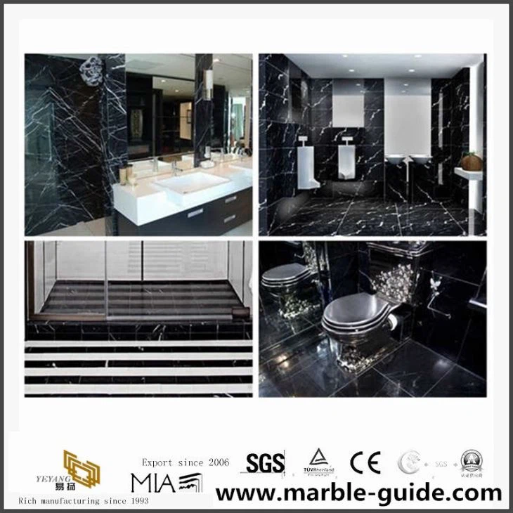 China Nero Marquina Marble Slab-Black Marquina Marble Hot Sale